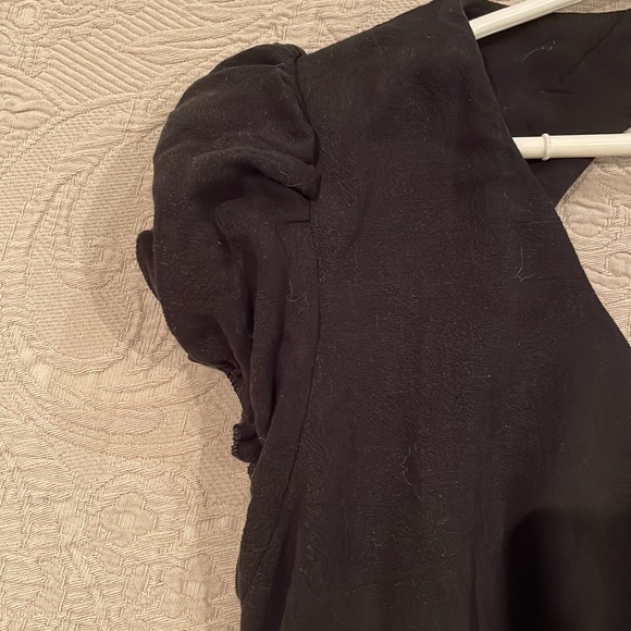 V neck ruffle cap sleeve dress - Picture 3 of 8